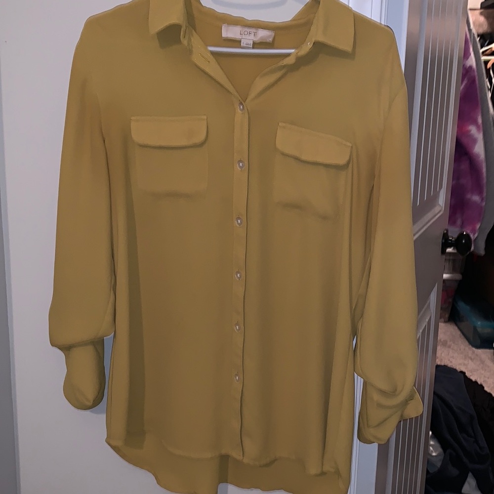 Loft Mustard Blouse